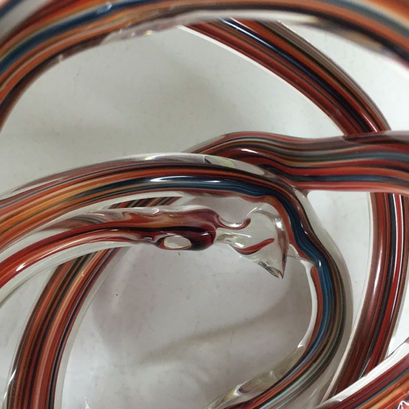 Set Of 3 Vintage Murano Hand Blown Infinity Knot Glass Accents - Picture 5 of 5